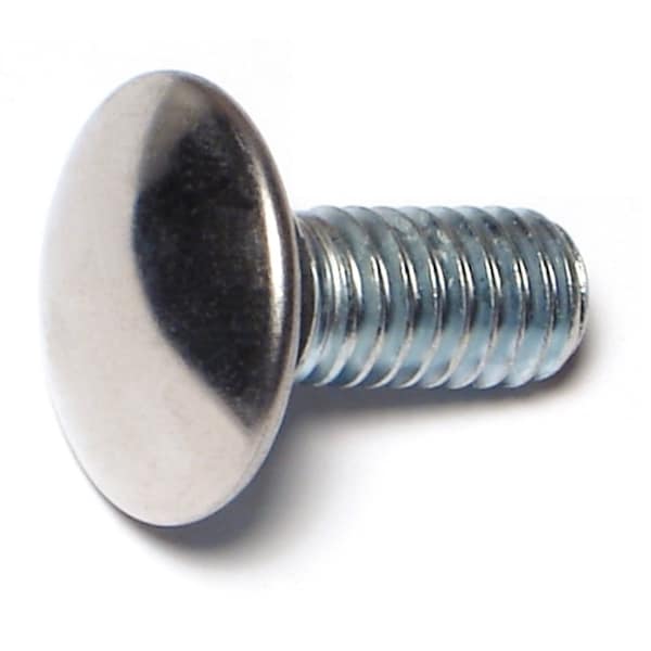 Carriage Bolt, Square Neck, 18 (Coarse), 3/4 in L, 18-8 Stainless Steel, 25 PK